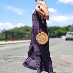 Beach summer rattan crossbody